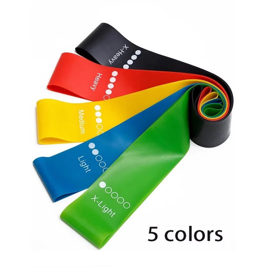 TPE 5 Levels Resistance Bands Exercise Fitness Rubber Fitness Mini Bands Pilates Sport Extender Workout Crossfit Equipment