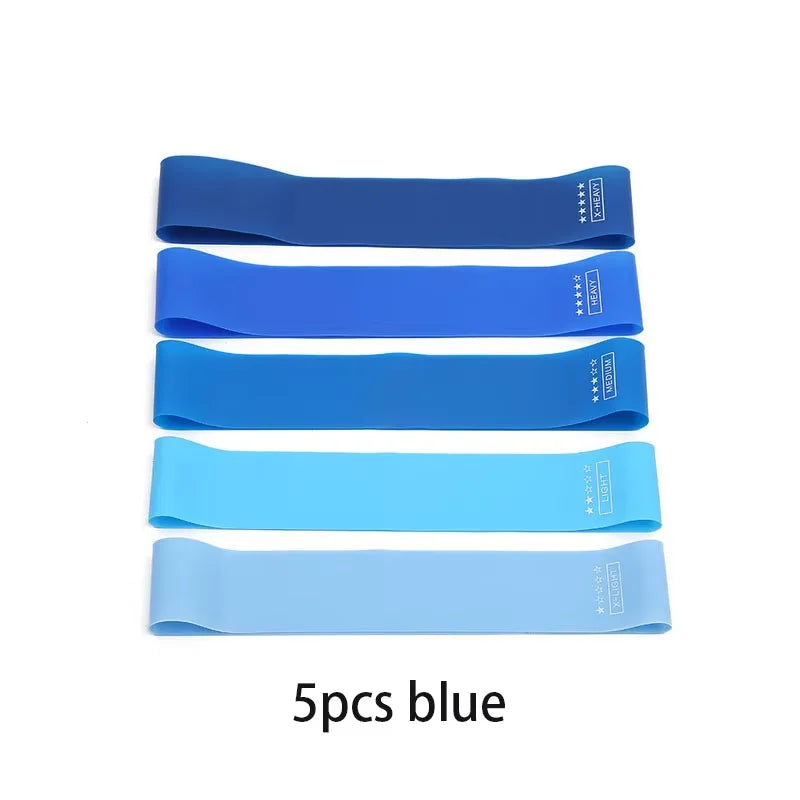 TPE 5 Levels Resistance Bands Exercise Fitness Rubber Fitness Mini Bands Pilates Sport Extender Workout Crossfit Equipment