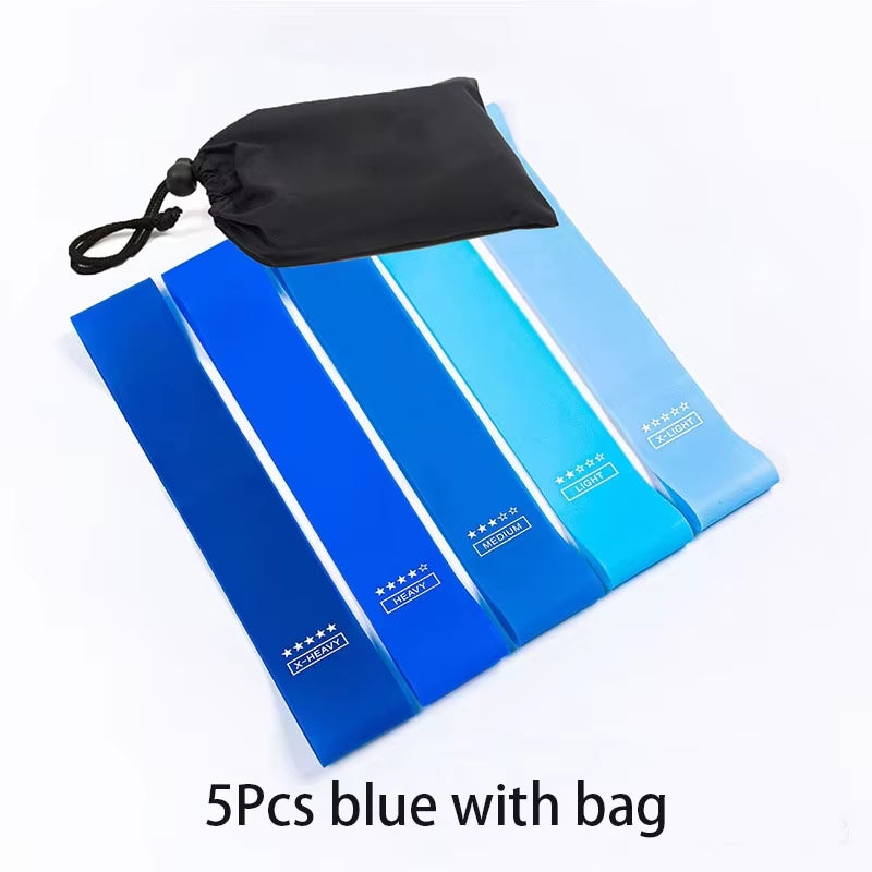 TPE 5 Levels Resistance Bands Exercise Fitness Rubber Fitness Mini Bands Pilates Sport Extender Workout Crossfit Equipment