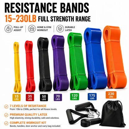  Pull up Assistance Band Exercise Bands Fitness Resistance Bands Set for Strength Training Home Workout Yoga Gym Pull-Up Band