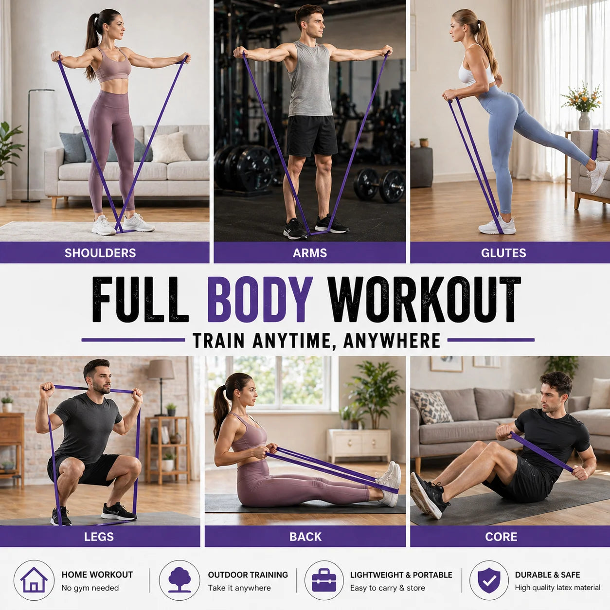  Pull up Assistance Band Exercise Bands Fitness Resistance Bands Set for Strength Training Home Workout Yoga Gym Pull-Up Band