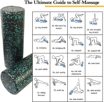 45Cm Yoga Column Fitness Balls Set EPP High Density Foam Roller Deep Tissue Massage Pilates Body Muscle Release Exercises