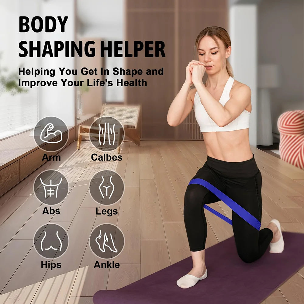 TPE 5 Levels Resistance Bands Exercise Fitness Rubber Fitness Mini Bands Pilates Sport Extender Workout Crossfit Equipment