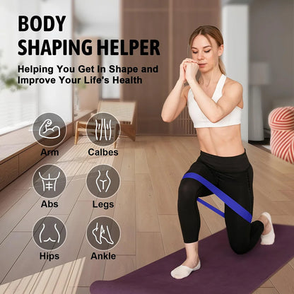 TPE 5 Levels Resistance Bands Exercise Fitness Rubber Fitness Mini Bands Pilates Sport Extender Workout Crossfit Equipment