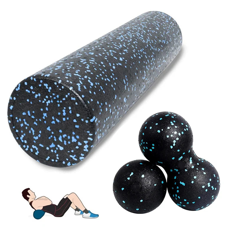 45Cm Yoga Column Fitness Balls Set EPP High Density Foam Roller Deep Tissue Massage Pilates Body Muscle Release Exercises