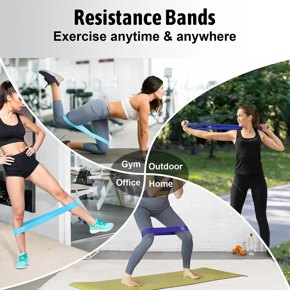 TPE 5 Levels Resistance Bands Exercise Fitness Rubber Fitness Mini Bands Pilates Sport Extender Workout Crossfit Equipment