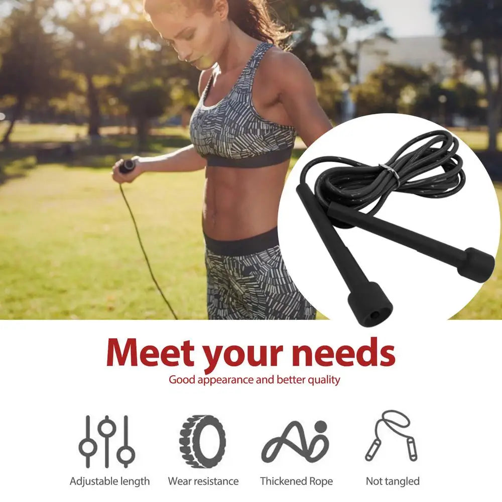 1PC 2.8M Speed Jump Rope Professional Children Adult Gym PVC Jumping Rope Adjustable Fitness Equipment Muscle Boxing Training